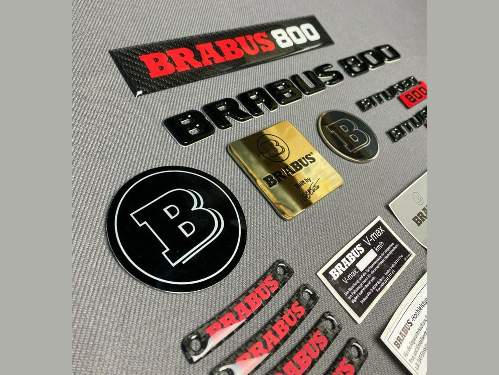 Mercedes G GT S E C Brabus 800 Badges Stickers Emblems Logo 36 pcs Set